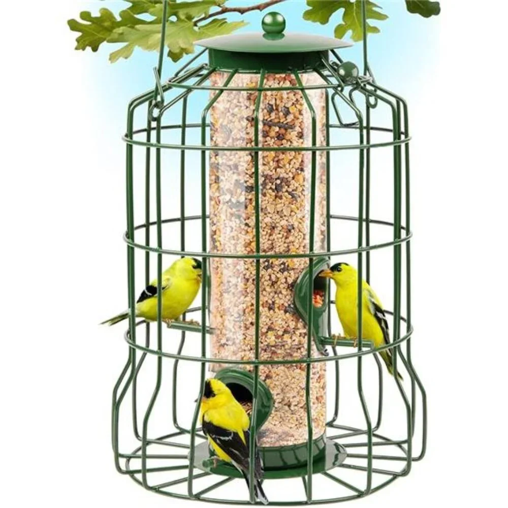 Squirrel Proof Bird Feeders for Outdoors Hanging (Premium Metal) 1.25lb Capacity